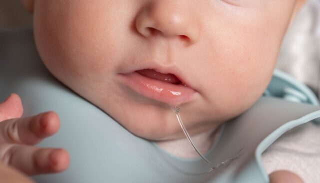 baby drooling