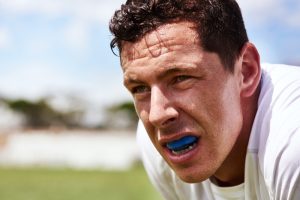 man with mouth guard